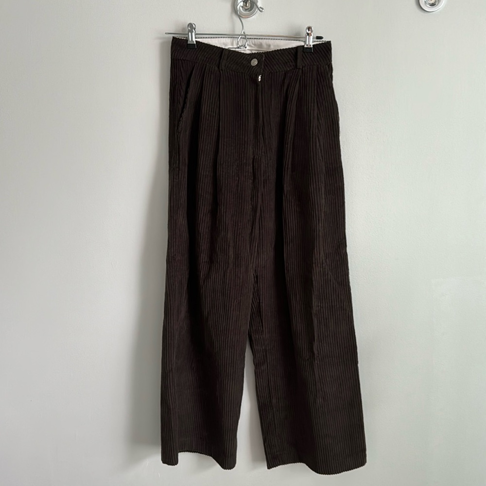Pixie Market corduroy brown wide leg pants